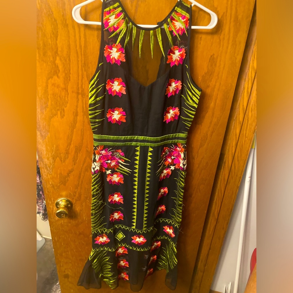 Nicole miller embroidered mermaid tail dress
